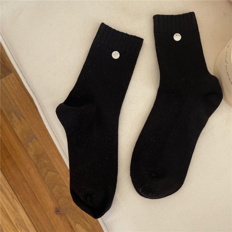 

Женские весенне-летние повседневные однотонные дышащие хлопковые носки 1 pair