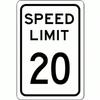 Metal Wall Art 20 Speed Limit Sign, Aluminum Garage Decor 8x12 inch