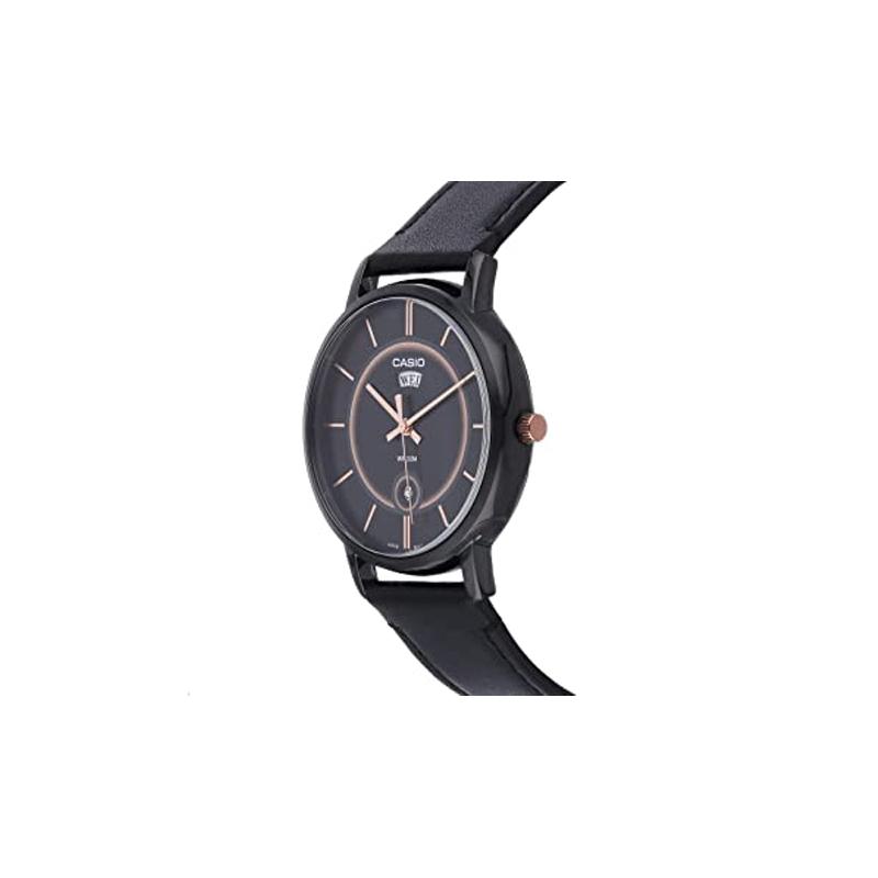 

CASIO 50 meters waterproof Quartz leather strap 51*47.1*8.3mm men s watch black dial MTP-B120BL-1A чорний