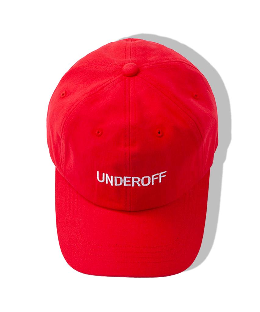 UNDEROFF Main Logo Cotton Ball Cap Red