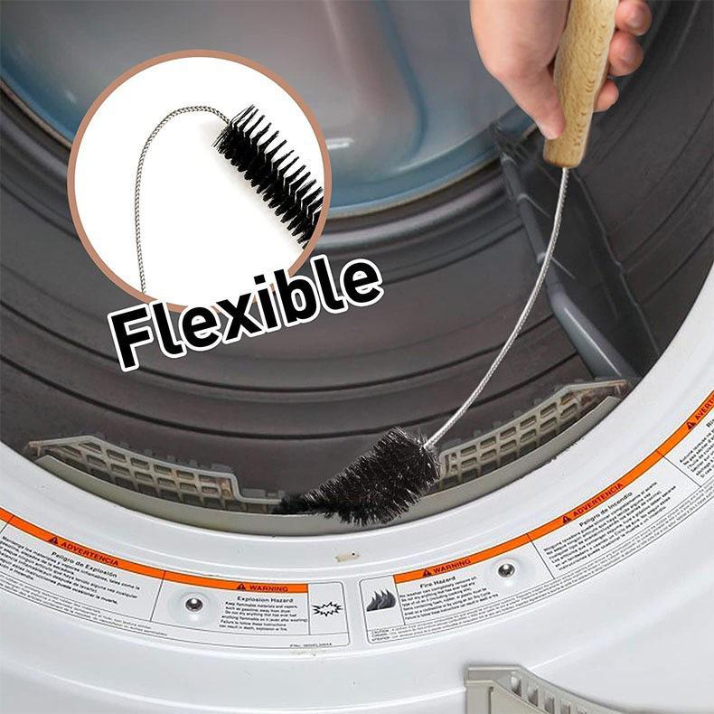 Multi-Purpose Bendable Long Handle Cleaning Brush for Washing Machines and Dryer Vents