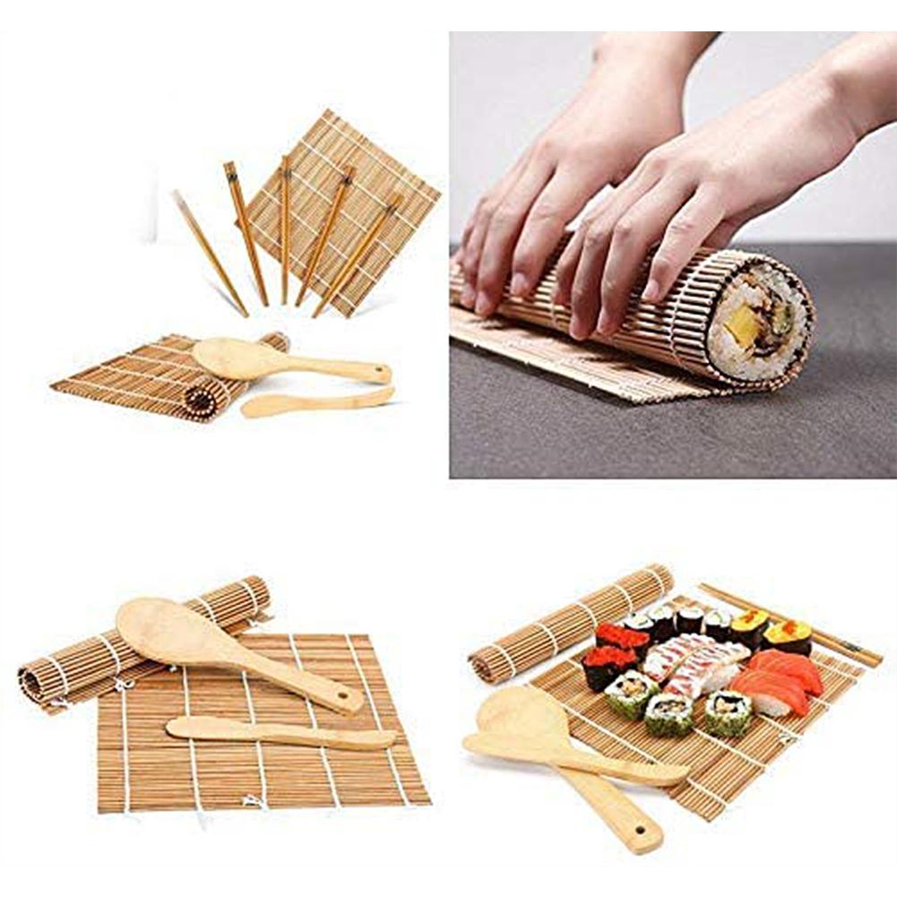 13Pcs/set Bamboo Sushi Making Kit Family   Party Homemade Sushi Gadget For Food Lovers