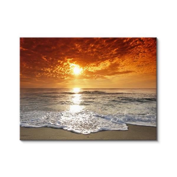 EPSON Inkjet Print Core - Seascape Sunset Ocean Beach Wave Landscape Solid Wood Frameless Painting