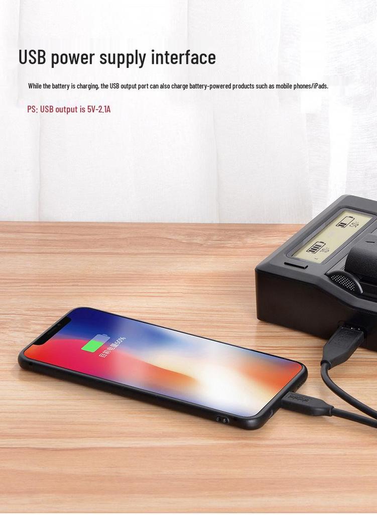 Fuyalin LPE6 Charger for Canon 6D, 80D, 5D2, 5D3, 6D2, 7D2, 90D, 5DSR.