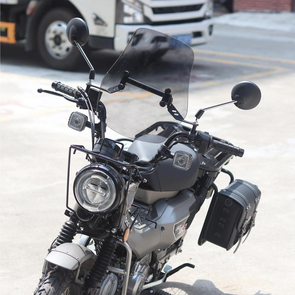 Yoothi Compatible Windshield for Honda Trail Hunter and CT125 CT125 Motorcycle Wind Motorcycle Modification Wind Hunter Cub CT125 Windshield Smoke