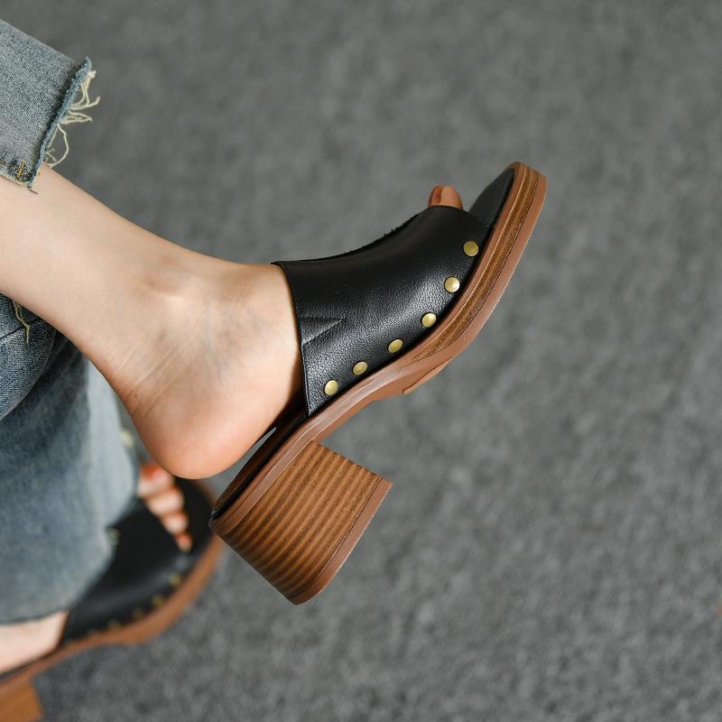 

Женские сандалии, летние женские сандалии на высоком каблуке на толстой подошве 40 чёрный