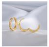 Gold-Plated Bamboo Zircon Ear Cuffs: Elegant and Versatile Earrings for a Luxurious Commute Style