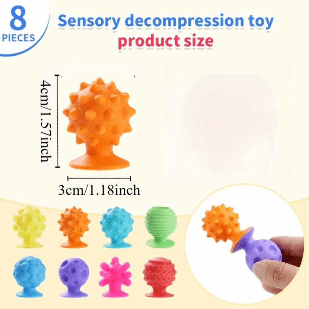 Relaxing Soft Worry Stone Fidget Toy Textured Silicone Suction Cup Toy  Christmas Gift