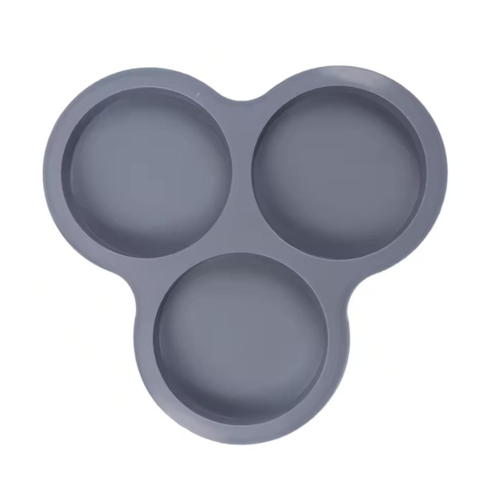 Silicone Egg Mold Air Fryer Egg Pan Reusable 3-Cavity Muffin Cake Baking Mould Kitchen Cooking Accessories