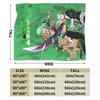 Luffy Anime Roronoa Zoro Fleece-Kuscheldecke Decken für Bett Outdoor Leichte Bettwäsche Überwürfe,