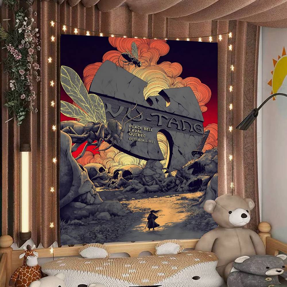Singer WUTTANG Cool CLAN Anime Tapestry Art Science Fiction Room Home Decor Wall Art Decor