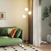 3-Light Tree Floor Lamps for Living Room, Modern Standing Lamp for Bedroom with Globe Lampshade, 3000K/4000K/6000K Colour Temperatures, Steel Base