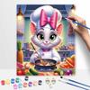 Disney DIY Painting Kit Marie Cat Chef Classic Style Home Decor Craft Gift Idea Art Painting Supplies Canvas Wall Art Painting Decor