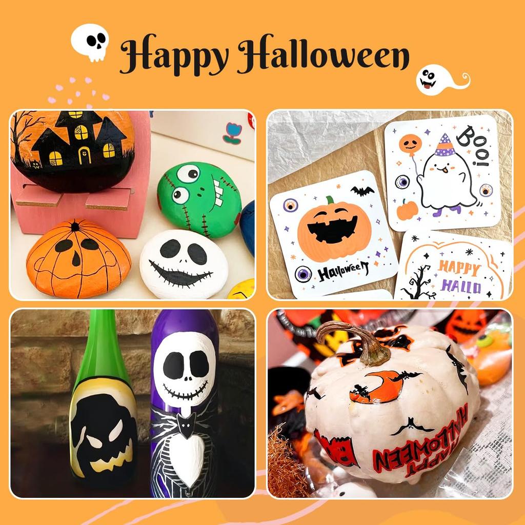 Arrtx Acrylic Paint 36 Acrylic Markers for Rock Flexible Brush Paint Art Fabric Paint Art Waterproof DIY Crafts Pens, Colors, Painting, Tip, Markers,