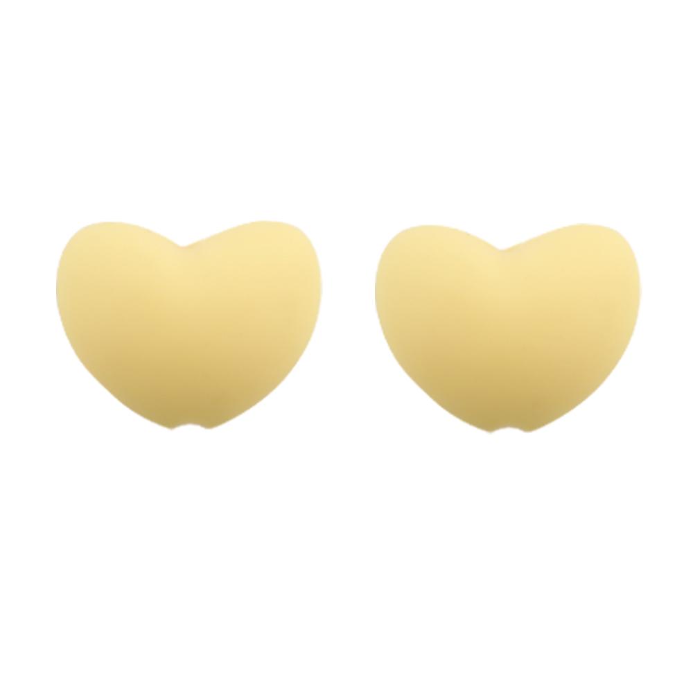 Kovict 21pcs Silicone Beads Heart Shape Charm For Jewelry Making Necklace Bracelets Accessories