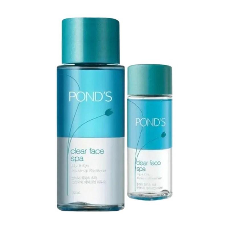 Ponds Clear Face Spa Lip & Eye Remover 300ml + Portable Mini 120ml, 1 Pcs