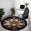 1pc Floral Mandala Office Round Area Rug, Indoor Mat Suitable For Office, Under Office Chairs Bedroom Living Room Home Decor, Room Deco