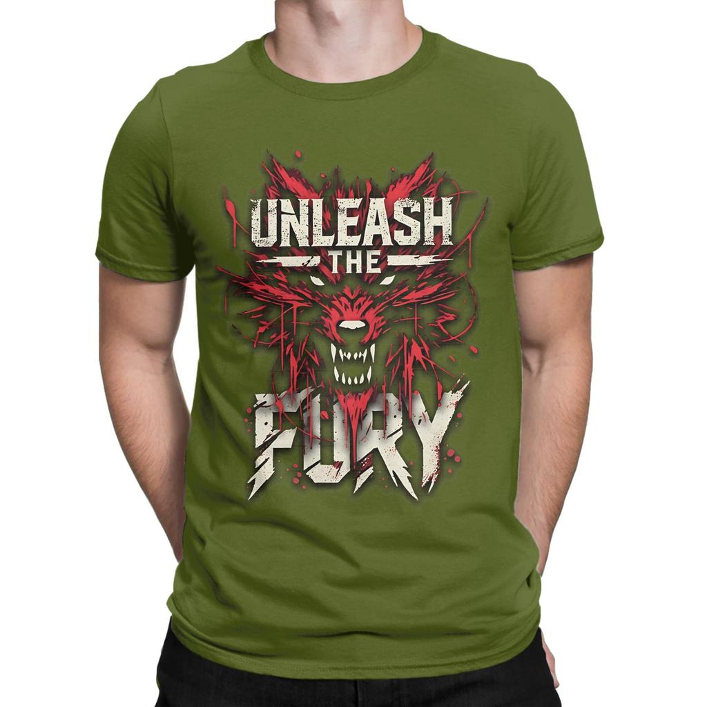 Blood Wolf Unleash The Fury Funny 100 Cotton Tshirt Dont Wake The Beast Tees Tops For Unisex