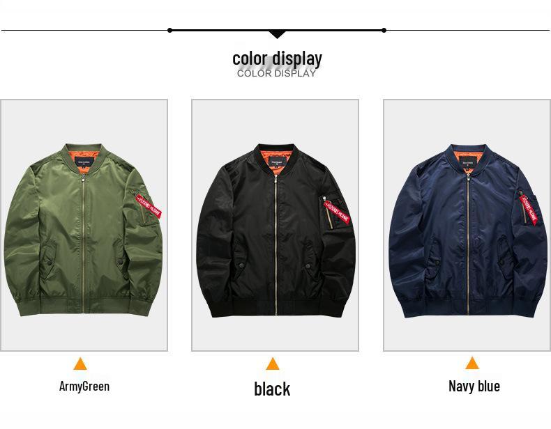 Plus Size Men's and Women's Sport Bomber Jacket with Stand Collar - MA01