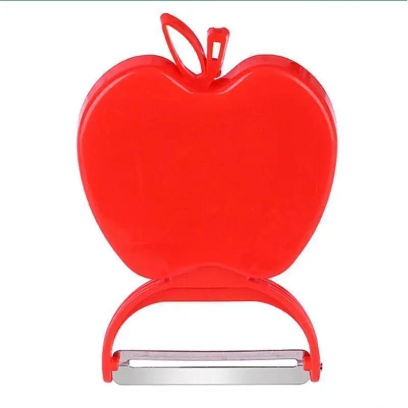 Apple Shaped Fruit Peeler Creative Foldable Potato Yam Apple Peeler Plastic Stainless Steel Portable Scraper Kitchen Small Tool