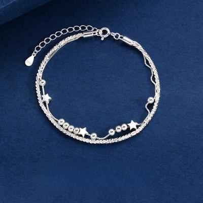 Double Gypsy Star Bracelet Female Korean Edition Light Luxury Sparkling Bracelet Internet Celebrity Ins