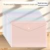 9021 Transparent File & Document Storage Bag - A4, Thickened, Waterproof, Plastic Button Closure