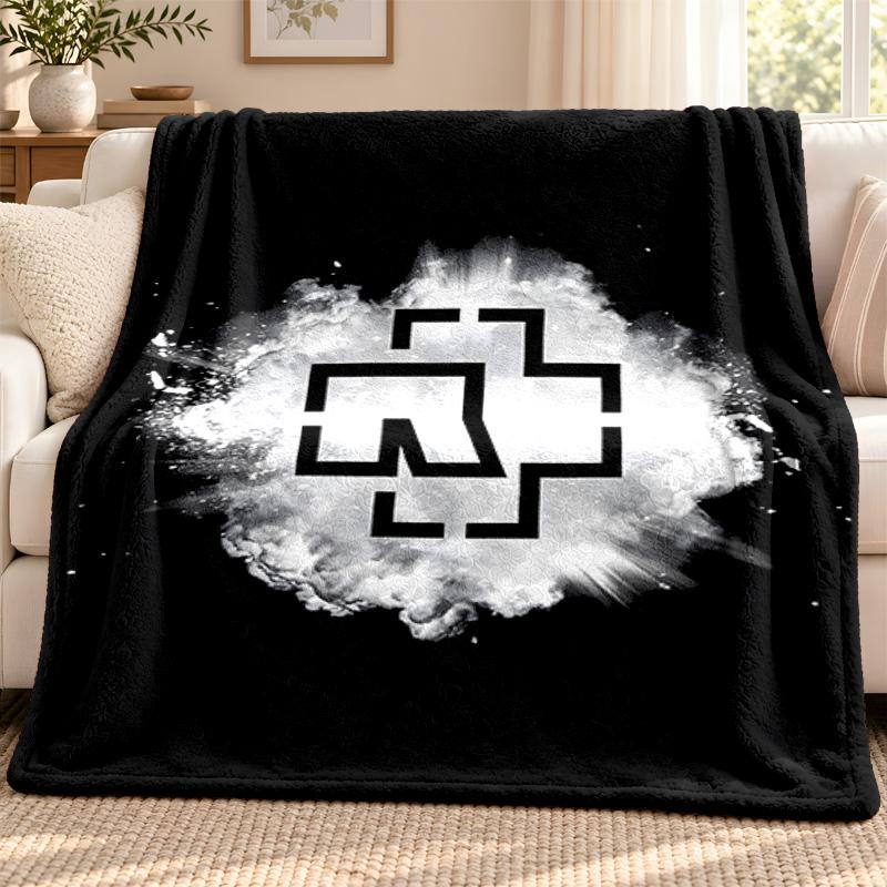 Rammstein Decke Flanelldecke Weiche Gemütliche Plüschdecke für Sofa Bett Leichte Heimdekoration Outdoor Camping
