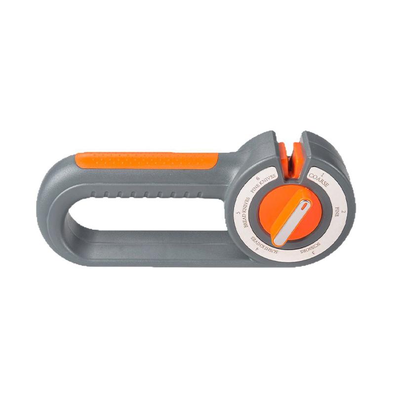 

6in1 Knife Sharpener Adjustable Scissors Sharpening Stone Whetstone Stone Diamond Knife Sharpener Professional Kitchen Sharpener 1Pcs оранжевый