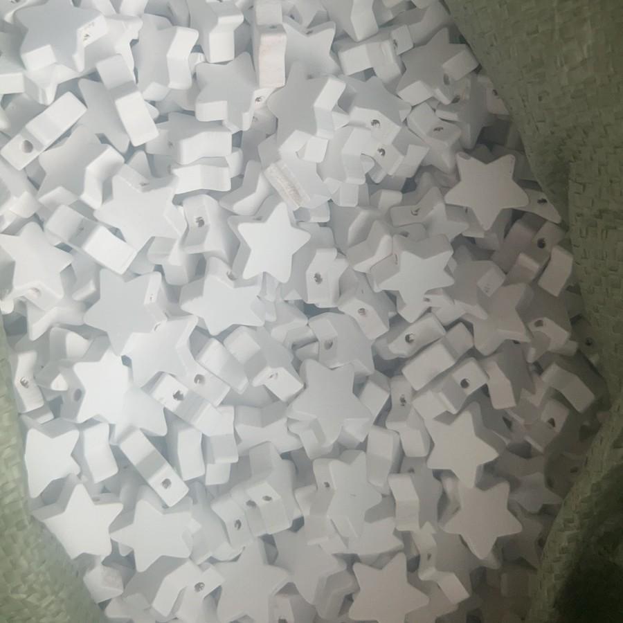 Cross-border Original 20MM Wood Star Beads for DIY Jewelry and Children's Crafts