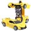 One-Key Transforming Bugatti Pull-Back Car Robot Toy