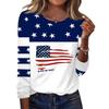 Women's Autumn and Winter 3D Printed Crew Neck Long Sleeve T-Shirt Fashion Versatile Trend Breathable Casual