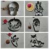 Halloween Sugar Flipping Cookie Mold Stainless Steel Skull Pumpkin Cookie Cutting Cake Mold Baking Utensils