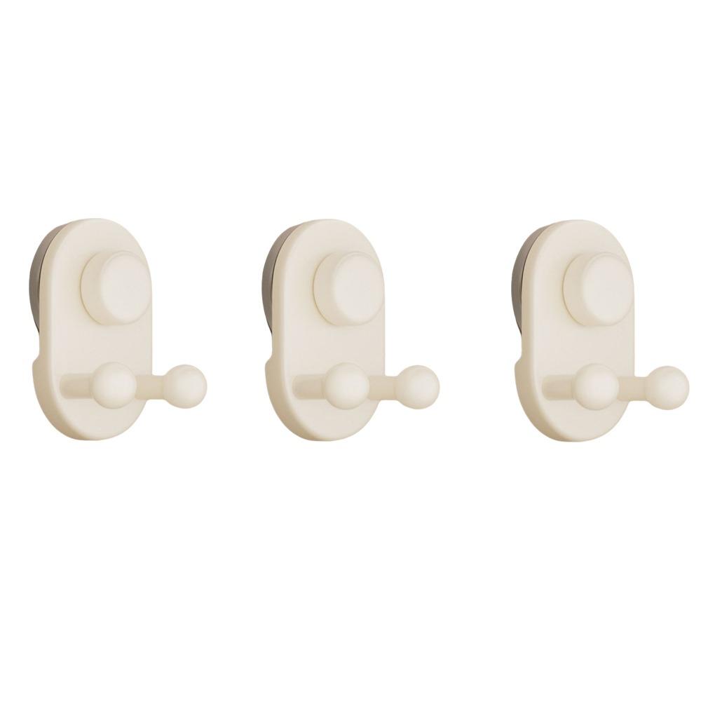 3 PCS Non-Marking Suction Cup Hooks Moisture-proof Kitchen Storage Hooks Wall Hook Living Room
