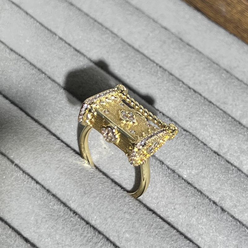 French Retro Barn Style Hollow Open Ring, High-End Sense Light Luxury Fashion Personality Niche Design Ring