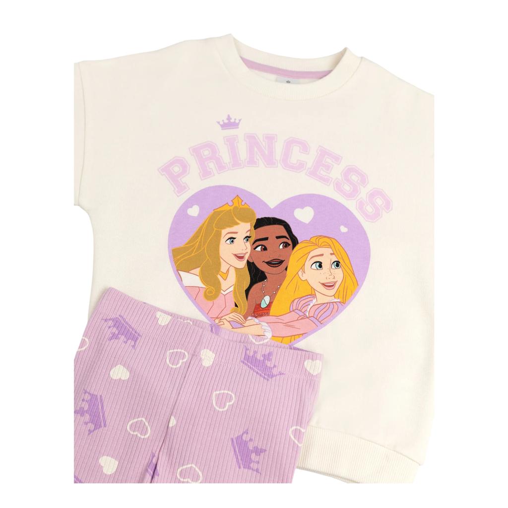 Disney Princess Girls Hearts Sweatshirt & Jogging Bottoms Set