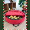 Holiday Wreath Storage Bag with Carry Handles, Label Window, Full Closure, and Fabric Storage for Seasonal Items