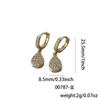 Hot-selling Minimalist Micro-paved Zircon Earrings, Teardrop-shaped Earrings, Elegant and Sophisticated Earrings.