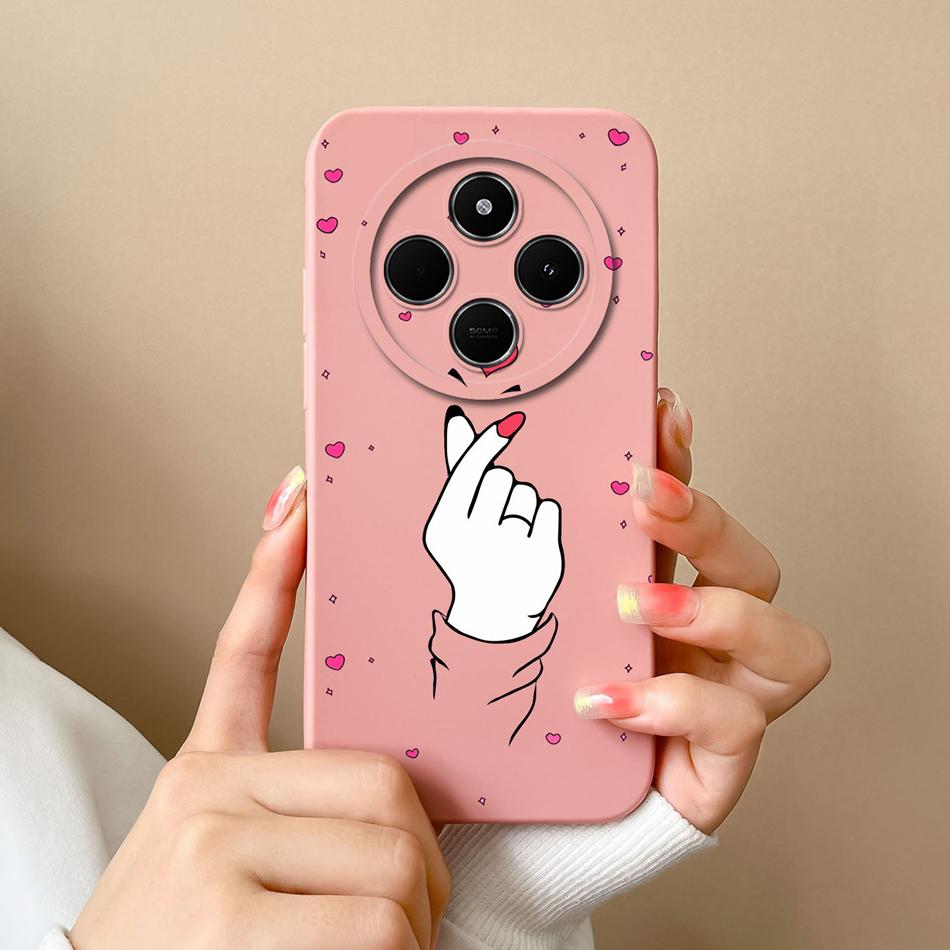 For Xiaomi POCO C75 Case Love Heart Butterfly Back Cover For POCO C 75 4G Phone Housing Soft High Quality Liquid Silicone Fundas