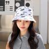 Double-sided initial bucket hat