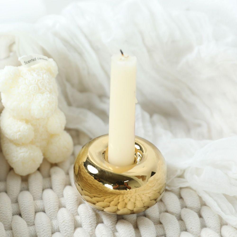 

Ceramic Candlestick Modern Wax Melt Burner Tabletop Ornament Aroma Diffuser Living Room S