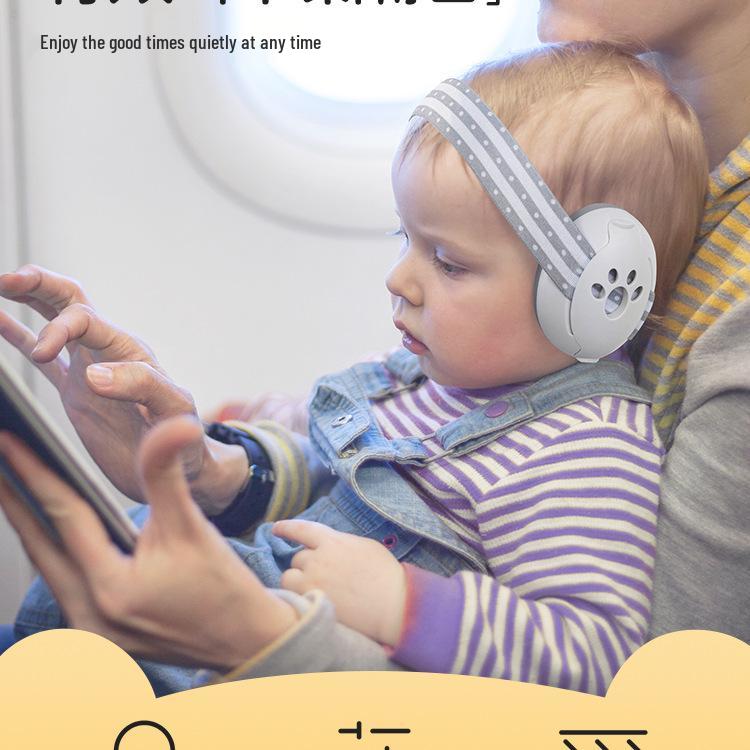 Soundproof Baby Earmuffs: Adjustable Noise-Canceling Headphones for Babies (0-3 Years) - Ideal for Airplane Travel and Sleeping