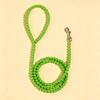 Bite-Resistant Beaded Dog Leash Anti-Escape Waterproof Pet Training Leash Artificial Pearl Solid Color Dog Lead Leash