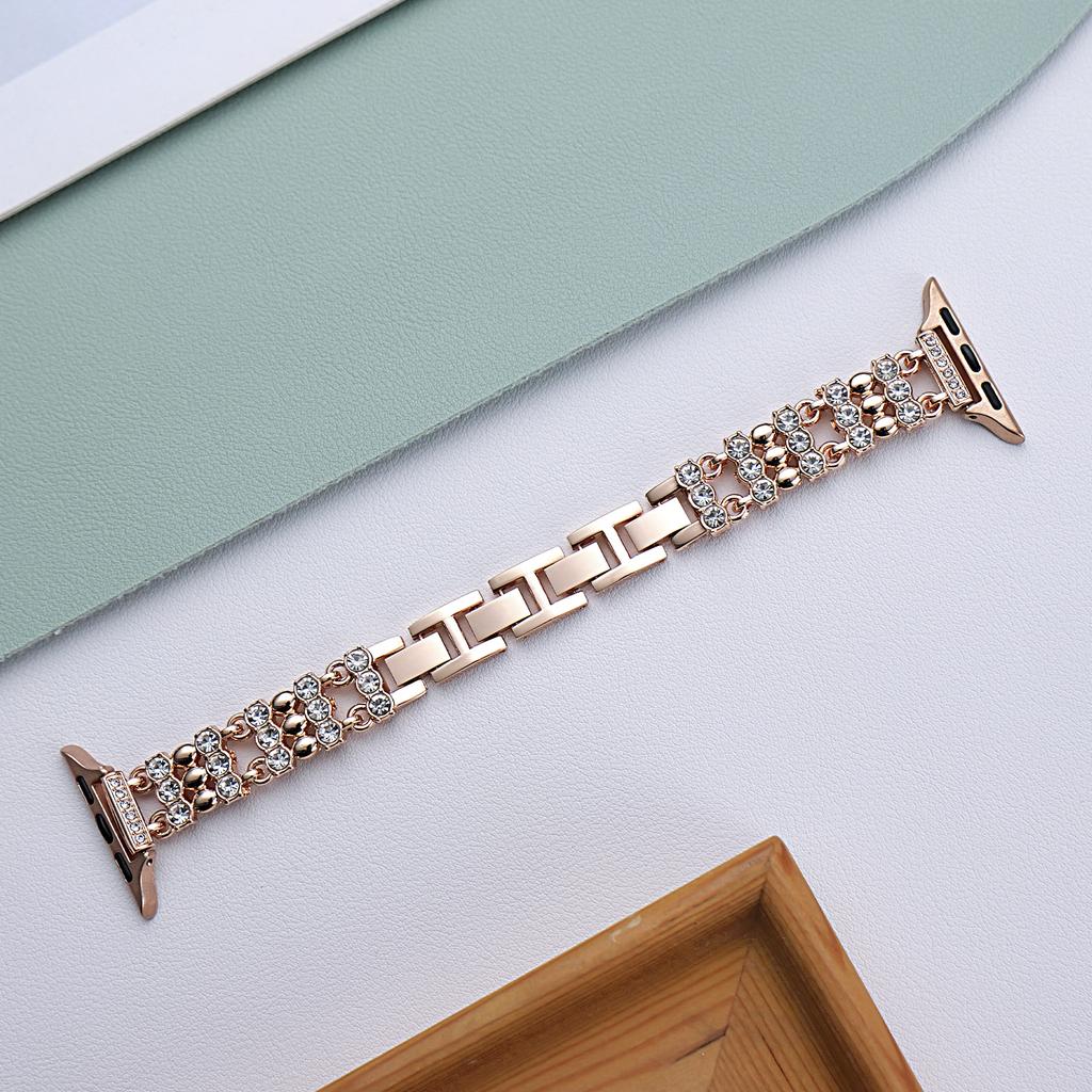 Diamond strap suitable for Apple Watch 40/44/38/45/41/49/42mm metal bracelet iWatch series se 7 6 3 5 Ultra 2 8 9