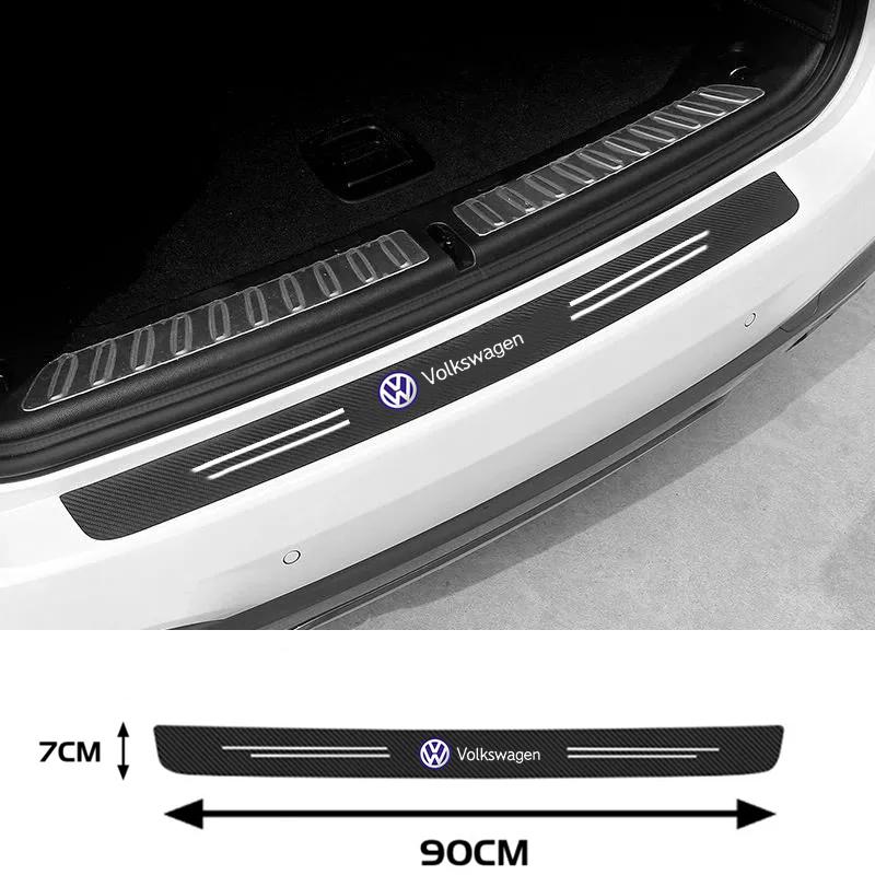 T274PCS Car Door Sill Protective Film Stickers Key Accessories For Volkswagen VW Polo Golf 6 7 8 MK5 MK7 Jetta Passat Tiguan Touran