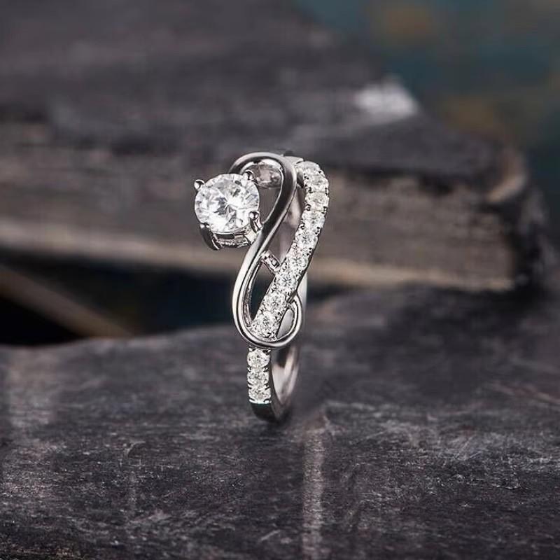 

Huitan Creative Women Wedding Rings Unique Design Brilliant Cubic Zirconia Rings for Women Exquisite Elegant Lady Zircon 10