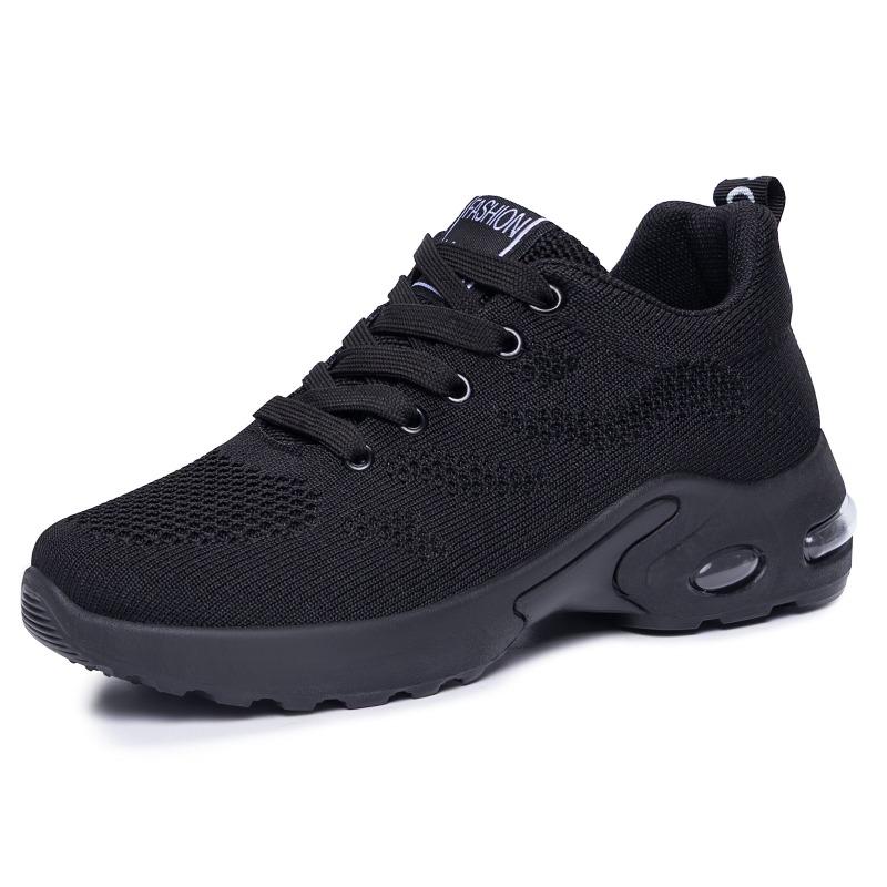 Women's Spring Cross-border Sports Shoes, Plus Size Soft Sole Running Shoes, Air Cushion Breathable Mesh Casual Sneakers