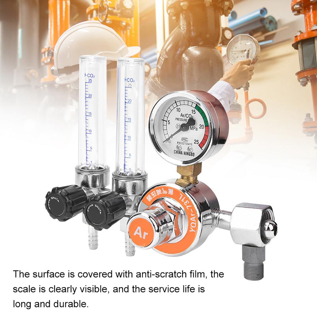 Regulator de Presiune Argon Aliaj Zinc Tub Dublu Filet Femelă G58in Echipament de Sudură