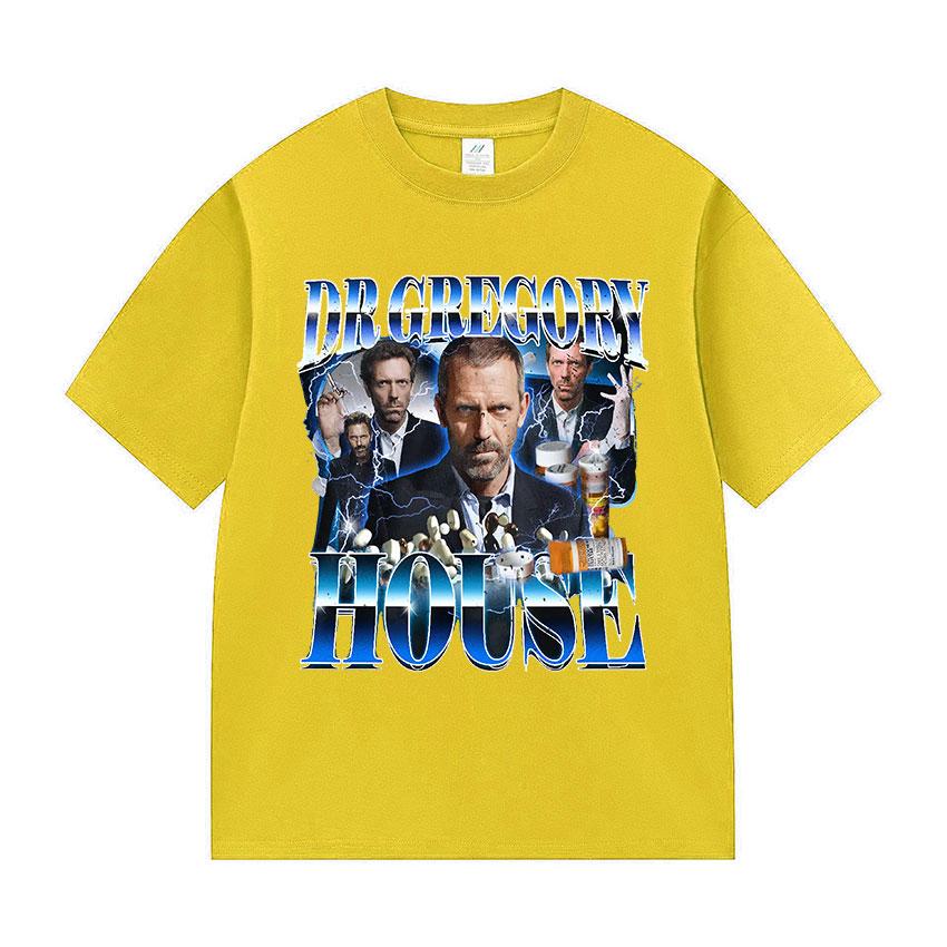 

Футболка с забавным мемом Доктор Грегори Хаус MD Мужская Женская Винтажная Высококачественная Модная Футболка Летняя 100% Хлопок Оверсайз Футболки 4XL