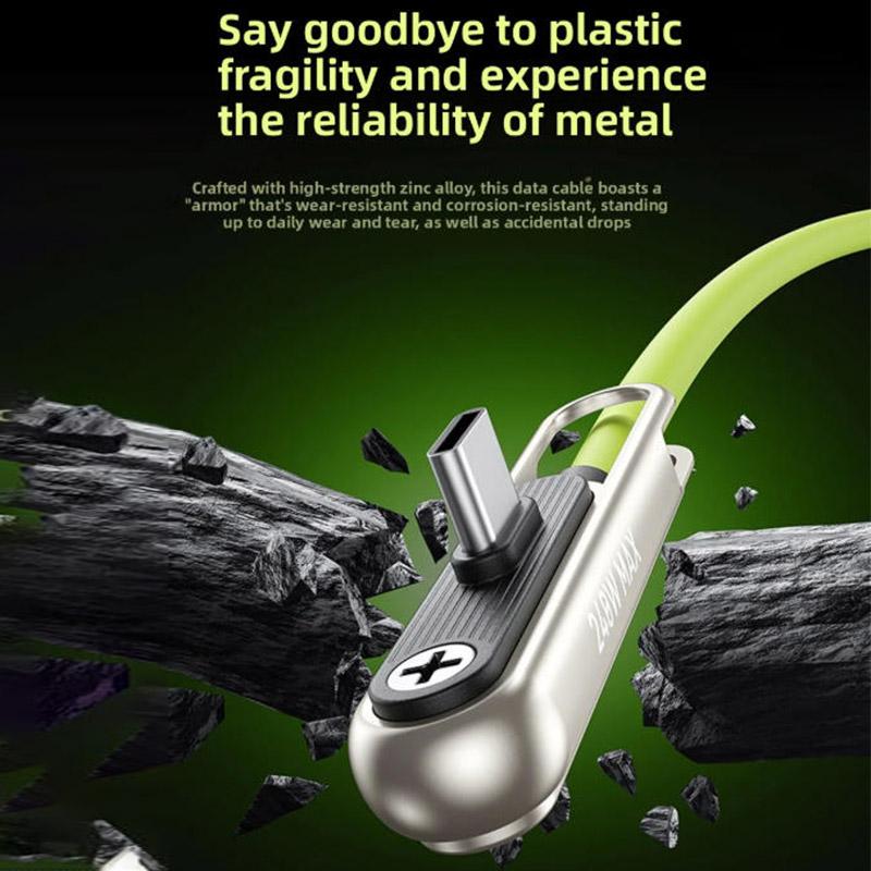 240W Portable Fast Charging Cable Phone Tablet Foldable Holder 2 In 1 Charging Cable Folding Bracket Earphone Data Wire