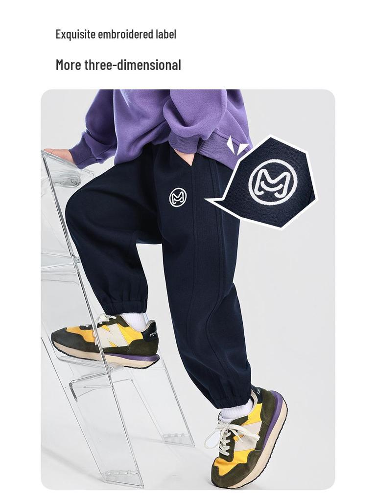 Sportiga träningsbyxor för pojkar 2025 Vår/Höst Casual långbyxor för barn